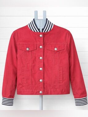 Red Sperry Denim Jacket Size S
